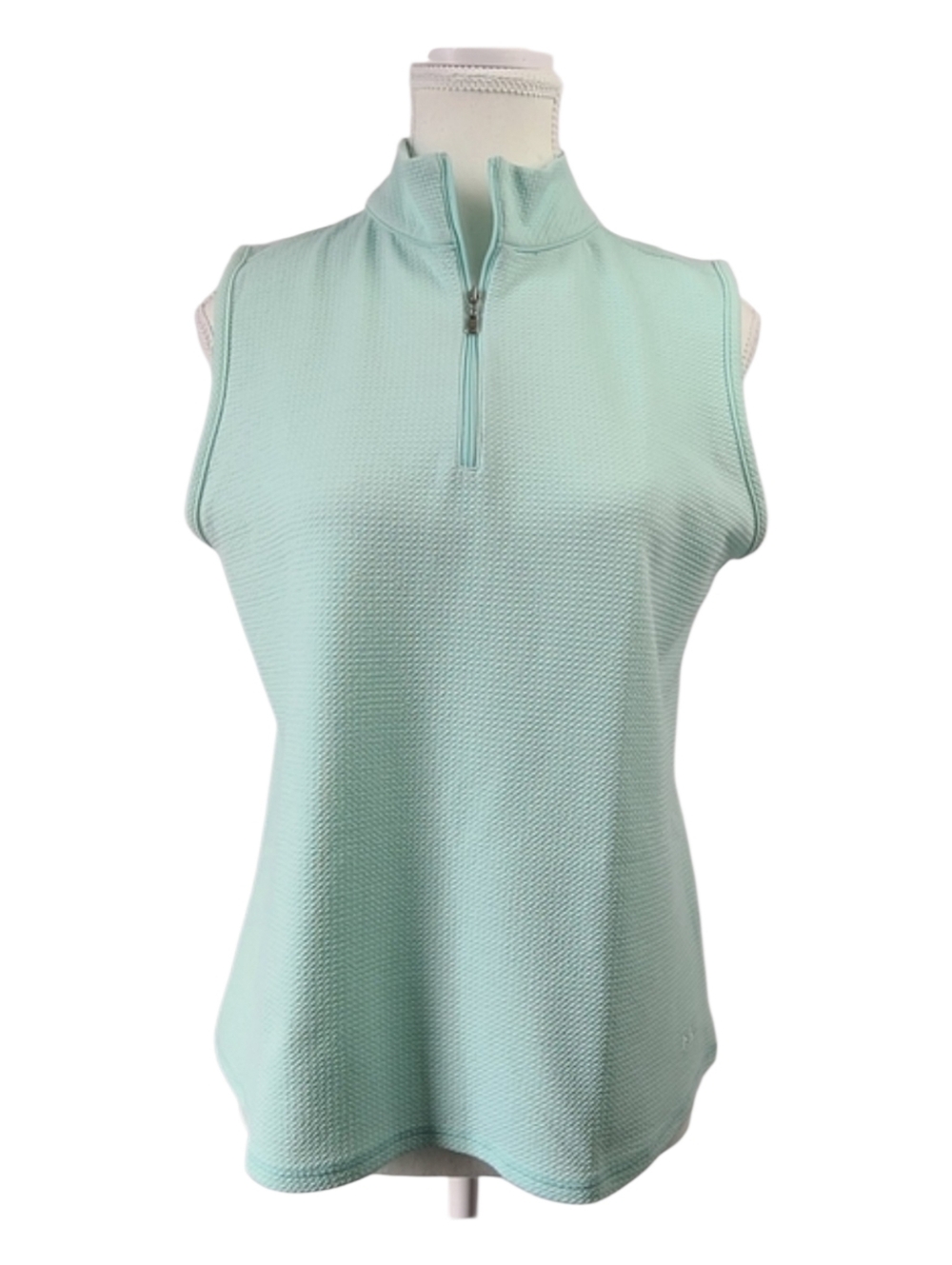 Maggie Lane 1/4 Zip Sleeveless Golf Top Sz S Seafoam Green | Athletic Preppy